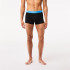 Slip Lacoste 3PK Ceinture contrastée Noir Homme