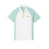 Polo Lacoste Sport Zippered Contrast Placket Tennis White Men's