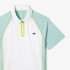 Polo Lacoste Sport Zippered Contrast Placket Tennis White Men's