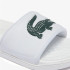 Tongs Lacoste Croco Dualiste Synthetic Logo Strap Women's White