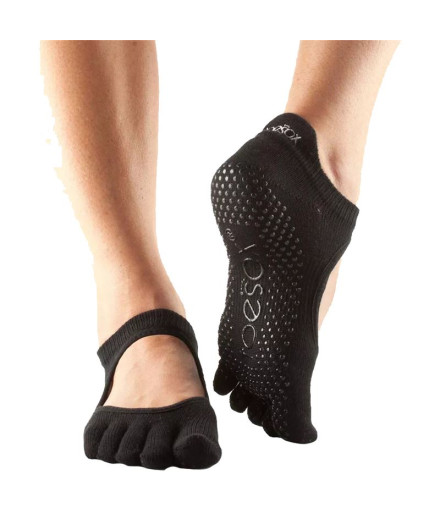 Chaussettes Atipick yoga avec les doigts Noir