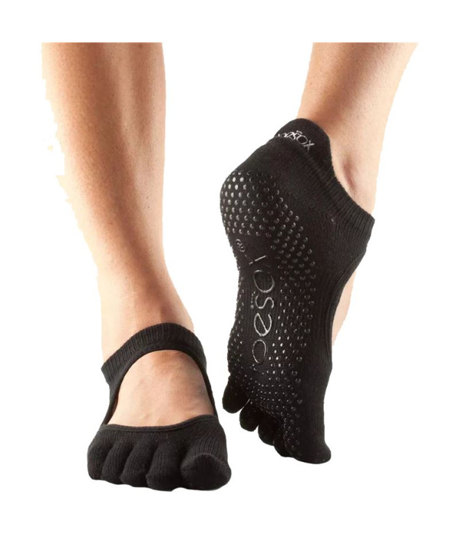Chaussettes Atipick yoga avec les doigts Noir