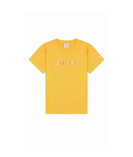 T-shirt Champion Croptop à col ras du cou pour femmes Jaune