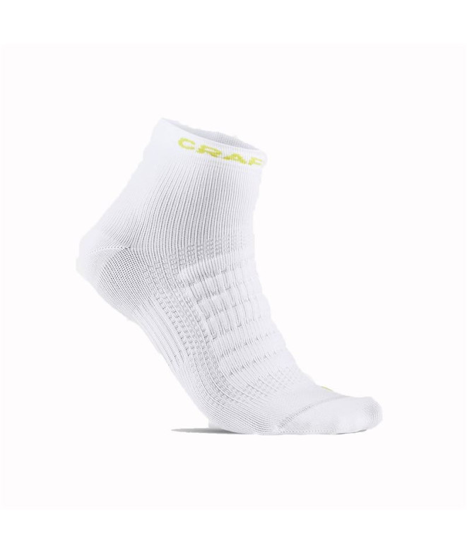 Chaussettes Running de Craft Adv Dry Mid Blanc