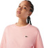 T-shirt Lacoste Col ras du cou en coton de qualité supérieure rose Femme