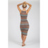 Robe Décontracté pour Femme Multicolore