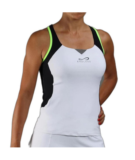 Chemise Padel Endless Starlett Femmes Blanc-Vert