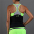 T-Shirt Padel Endless Flow Femme Noir-Vert
