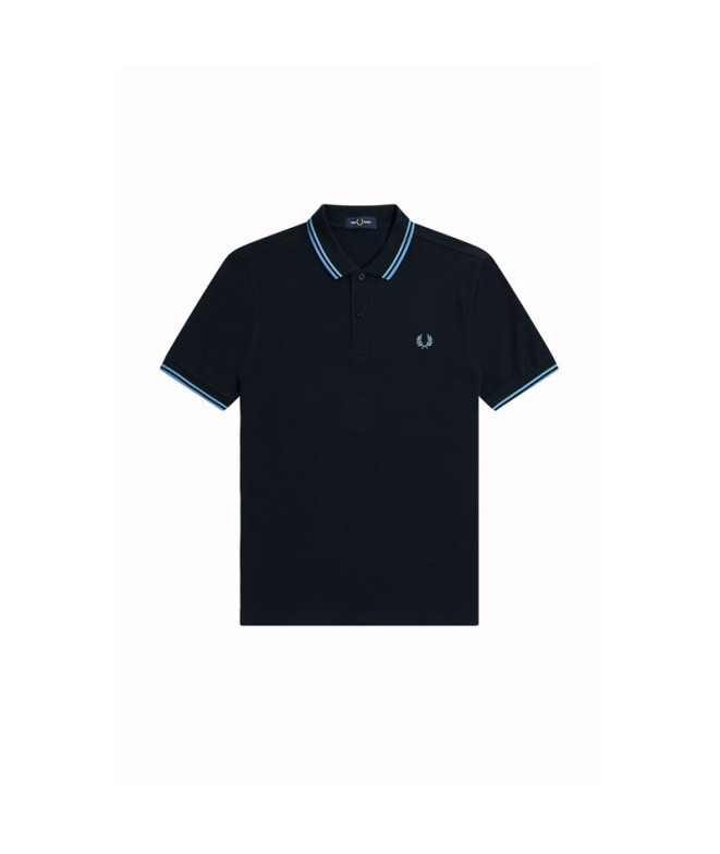 Polo bleu marine pour hommes Fred Perry Twin...