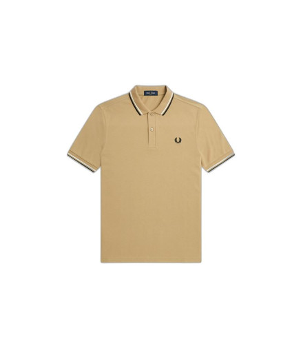 Polo Fred Perry Twin Tipped Hommes Marron