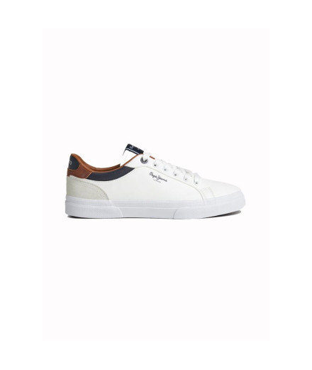 Pepe Jeans Kenton Court Chaussures pour homme Blanc