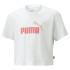 Puma Girls Logo Cropped T-Shirt Girl White