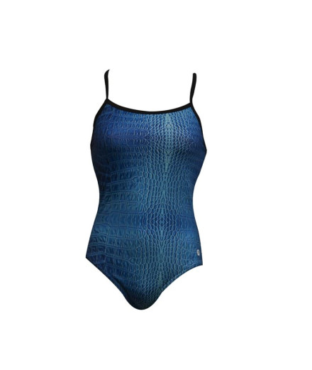 Maillot de bain Natation de RAS Skin Active Back Blue Femme