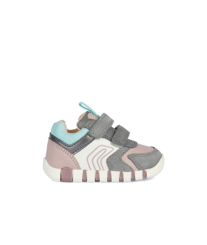 Chaussures Geox Iupidoo Girl Grey/Old Rose