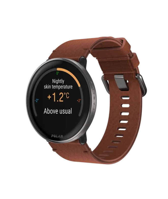Montre Polar Ignite 3 Titanium Leather Bronze