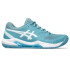 ASICS Gel-Dedicate 8 Clay Chaussures de Tennis Femmes Gris Bleu/Blanc