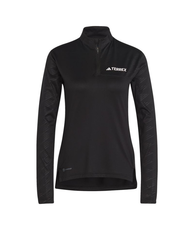 T-Shirt Trekking adidas Mt Half Zi Ls Femmes