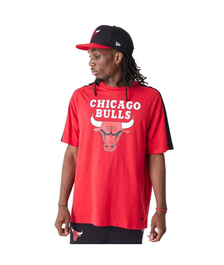 T-shirt New Era NBA Colour Block Chicago Bulls Rouge Homme