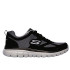 Chaussures Skechers Burns- Agoura Homme Cuir noir/maille grise/bordures
