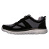 Chaussures Skechers Burns- Agoura Homme Cuir noir/maille grise/bordures