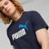 T-shirt Décontracté Puma Ess+ 2 Col Logo Navy Homme
