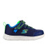 Chaussures Skechers Comfy Flex - Mini Tr Enfant Textile marine & / bordures bleu et citron vert