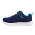 Chaussures Skechers Comfy Flex - Mini Tr Enfant Textile marine & / bordures bleu et citron vert