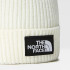 Mountain Hat The North Face Logo Box Pom Blanc