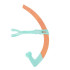 Tuba Aqua Sphere Focus Snorke Bleu clair Orange