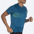 T-shirt de running Brooks Atmosphere Short Sleeve 2.0 Ocean/Pixel Stripe Hommes