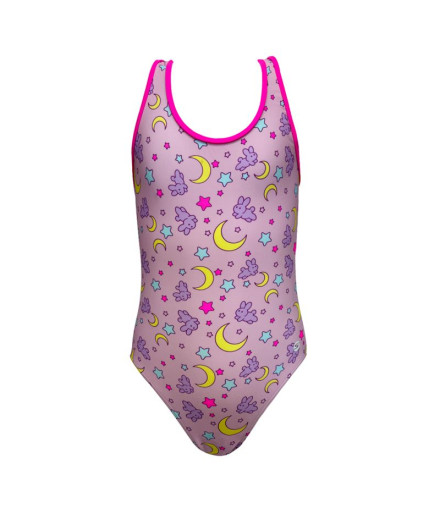 Maillot de bain Natation Ras de Classic Back Pink Femme