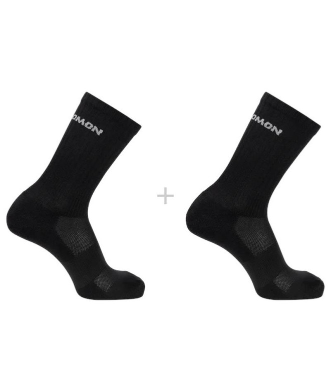 Chaussettes randonnée Salomon 2-Pack-Noir-Noir