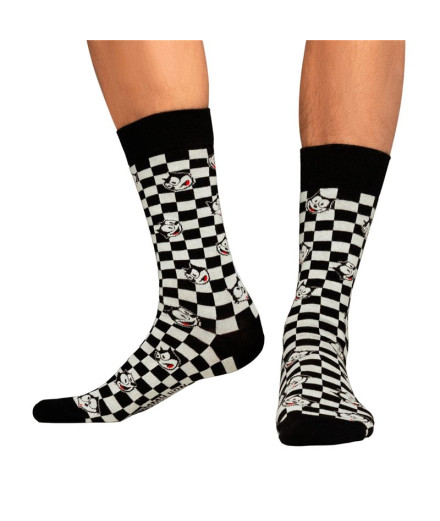 Chaussettes Jimmy Lion Felix Check Black & White
