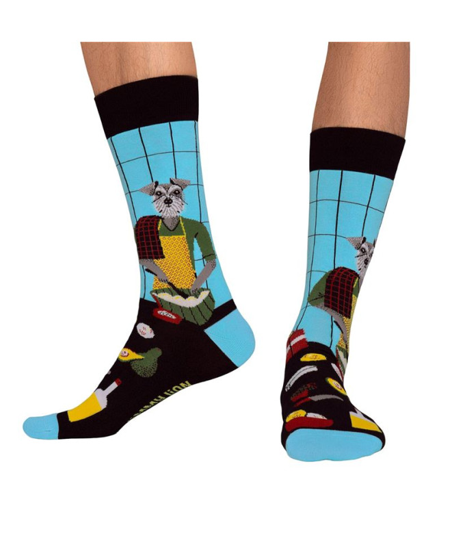 Chaussettes Jimmy Lion The Chef Bleu clair