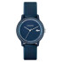 Montre aiguilles Boîte 3 . aluminium semi-mat bleu marine 36mm
