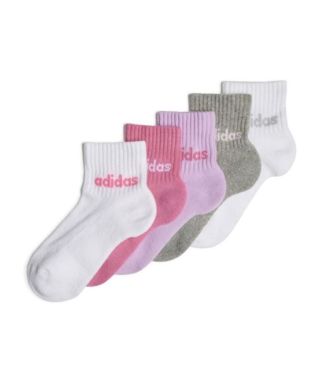Chaussettes adidas Lin Ank 5P Enfant Blanc