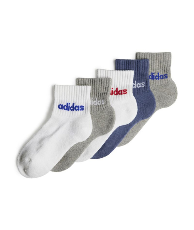 Chaussettes adidas Lin Ank 5P Enfant Blanc