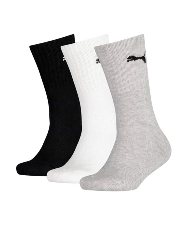 Chaussettes Puma Crew 3P Noir-Blanc-Gris
