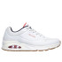 ChaussuresSkechers Uno - Stand On Air Homme Durabuck blanc/marine/bordures rouges