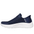 Chaussures Skechers Femme Go Walk Flex - Grand Slip-Ins Navy Textile/White Trim