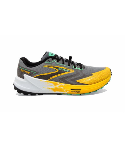 Chaussures de Trail Brooks Catamount 3 Homme Jaune/Gris