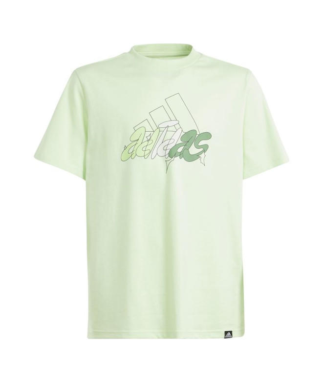 T-shirt adidas Tableau illustré Enfant Vert