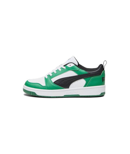 Chaussures de Puma Rebound V6 Lo Enfant Vert