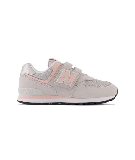 Chaussures New Balance Enfant 574 Core Hook & Loop Gris Rose