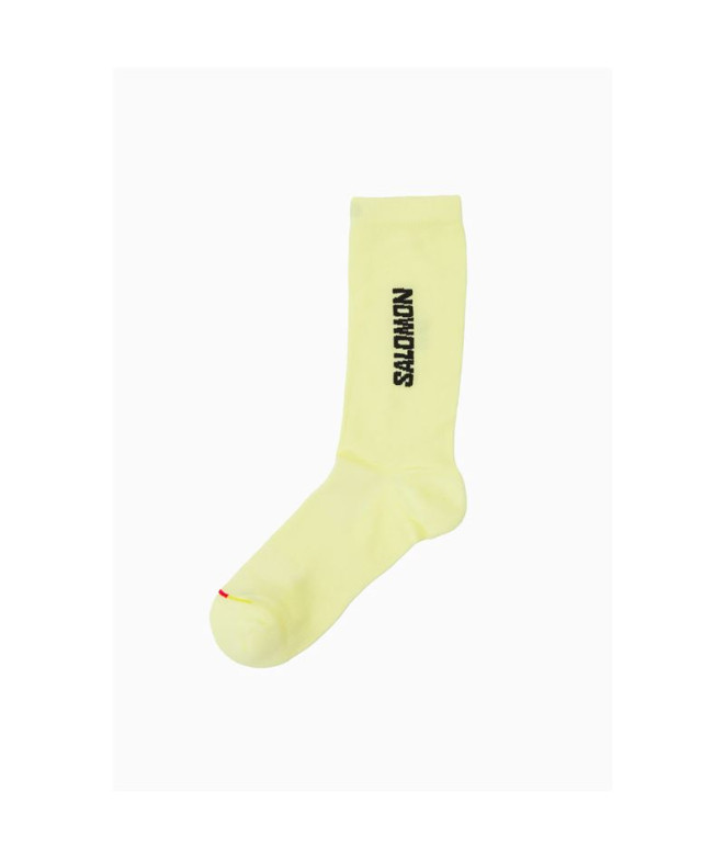 Chaussettes de Running Salomon 365 Crew Jaune