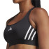Brassiere de sport adidas Femme Essentials Powereact Mid support 3Bands Noir