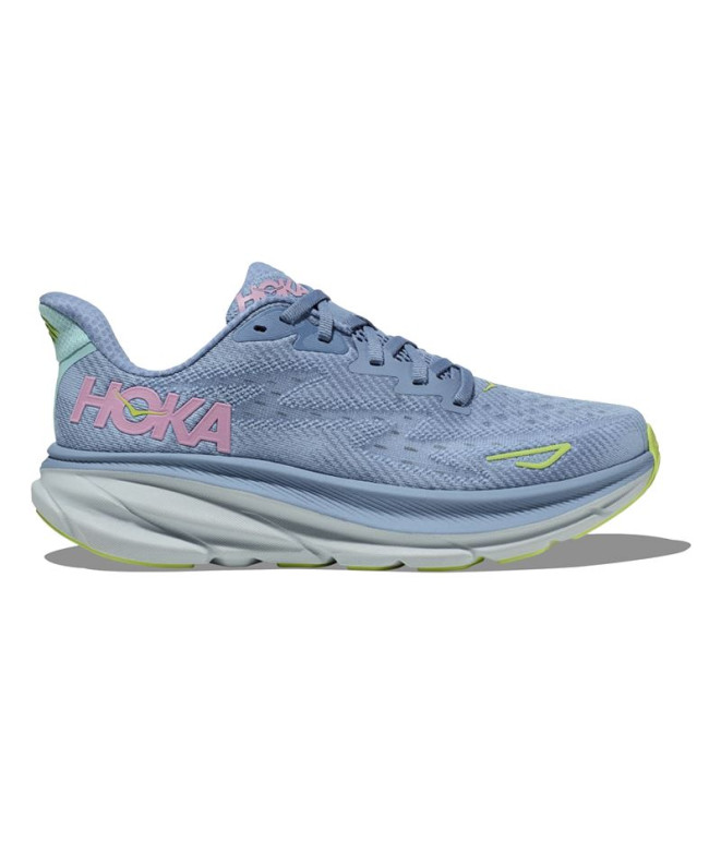 Chaussures de Running Hoka Clifton 9 Femme Bleu...