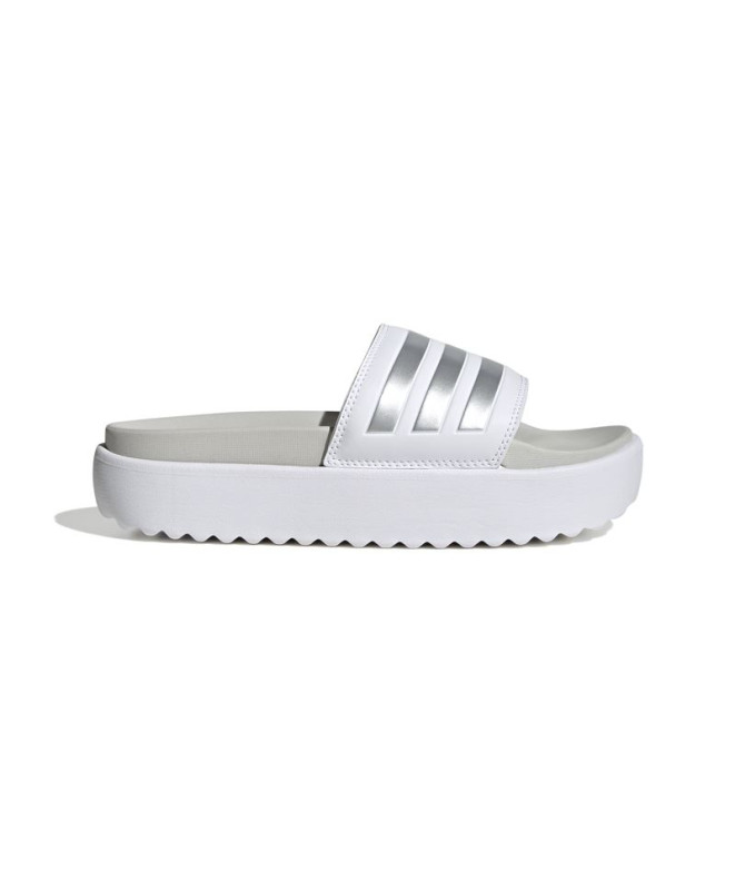 Tongs adidas Femme Adilette Platform White