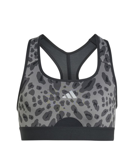 Brassiere de sport adidas Powerreact Fille Gris