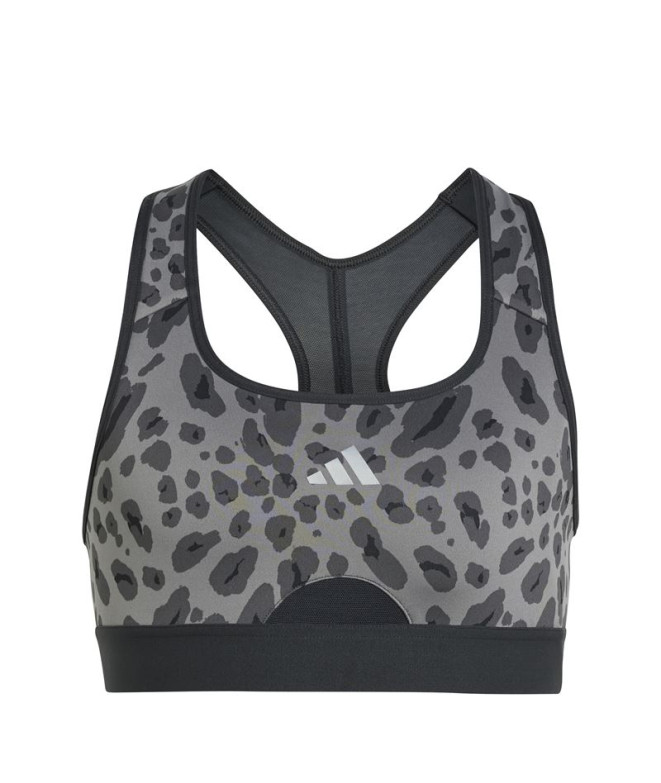 Brassiere de sport adidas Powerreact Fille Gris